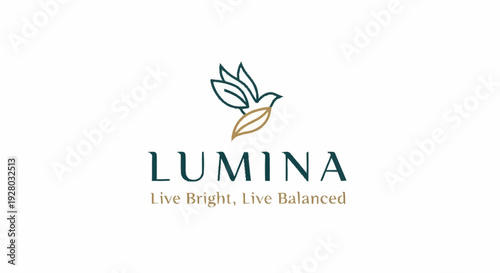 Lumina Logo with Leaf Design Element.
