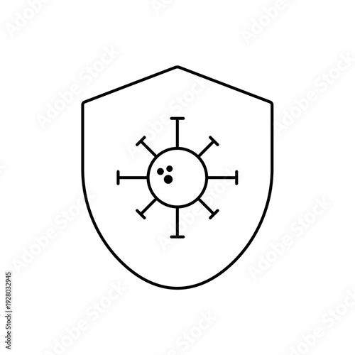 Disease prevention icon, isolated on white background.
