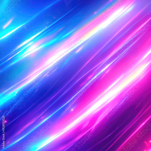 Vibrant Neon Holographic Gradient with Dynamic Light Streaks