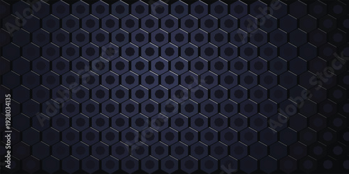 Abstract Black Carbon Fiber Style Hexagon Grid for Cyber Security and Industrial Engineering