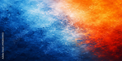 Blue and Orange Abstract Grunge Texture Background – Vibrant Contrast Artistic Backdrop