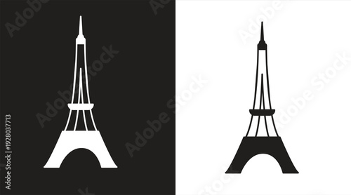 Eiffel Tower Icon / Eiffel Tower in Paris. Flat icon for apps and websites, Suitable for websites, logos, apps, templates and UI design. EPS10

