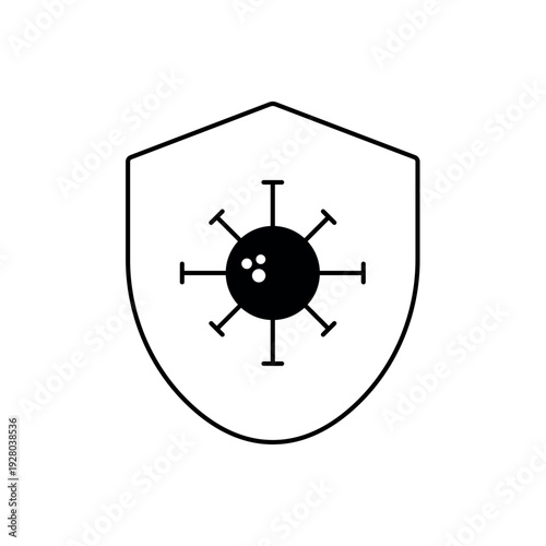 Disease prevention icon, isolated on white background.
