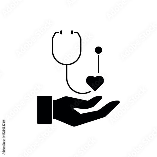 Primary care icon, isolated on white background.