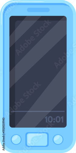 Retro smartphone cartoon icon. Old touchscreen device