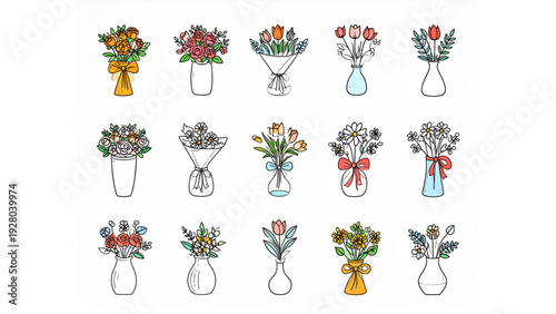 Cute Christmas animal character set with foxes, bears, raccoons, deer, gifts, trees, wreaths, and festive winter holiday illustrations