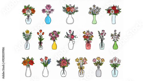 Cute Christmas animal character set with foxes, bears, raccoons, deer, gifts, trees, wreaths, and festive winter holiday illustrations