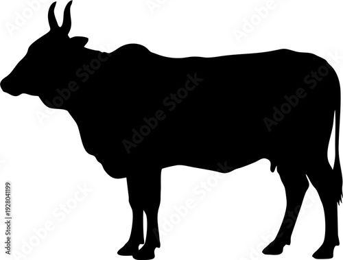 Add a touch of rustic charm and bold simplicity to your design with this Cow Silhouette digital artwork 
designed with clean, smooth lines, this high-quality vector file is fully scalable and easy 