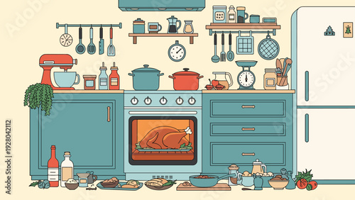 Group of active children rollerblading with helmets and pads on colorful background with text lets roll slogan.