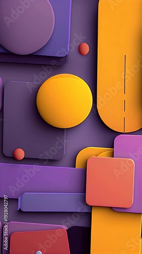 Vibrant Geometric Abstract Motion