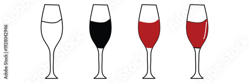 Wine glasses toasting icon isolated on white background eps 10