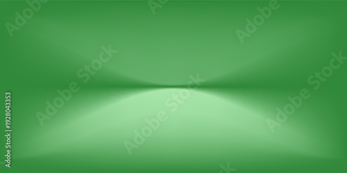 green background abstract with Gradient in empty room studio, green empty room studio gradient used for background, green background studio with shine use for product shooting. vector dynamic room