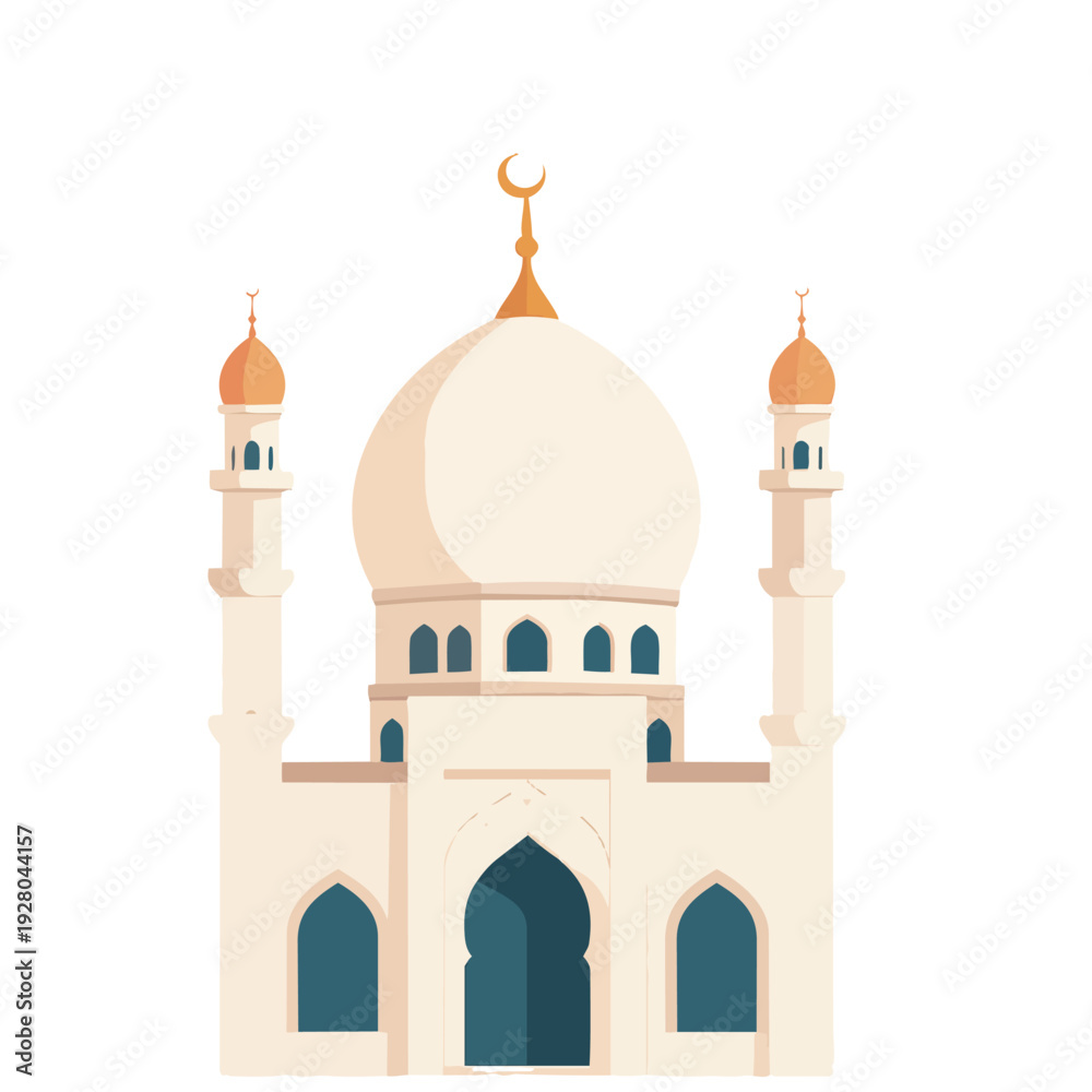 Fototapeta premium Cute Eid Ramadan Illustration