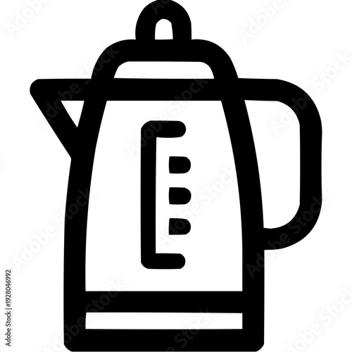 Kettle illustration in a minimalist style on a white background