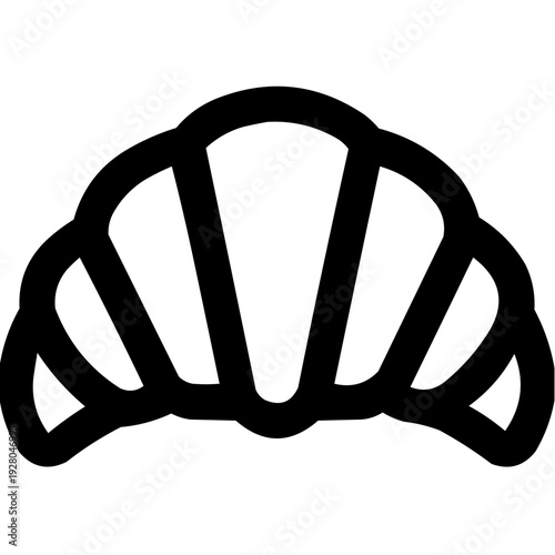 Croissant illustration in a minimalist style on a white background