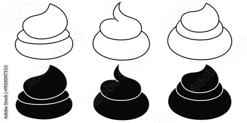 Poop icon vector. Flat illustration eps 10