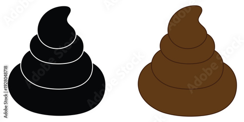 Poop icon symbol collection on white background eps 10