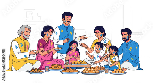 Generations Share Festive Holi Sweets at Home