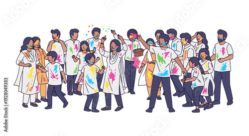 Holi Colors Celebration Gathering