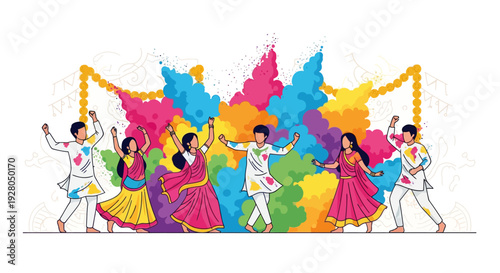 Joyful Holi Dance Celebration