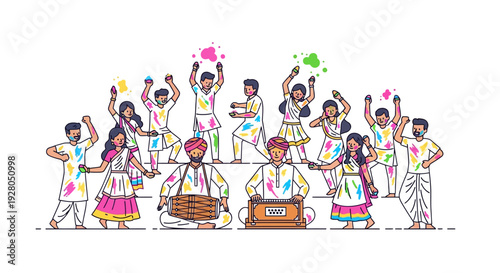 Vibrant Holi Music Dance Celebration
