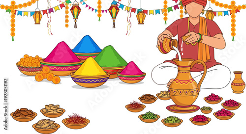 Vibrant Thandai Drink Making for Holi