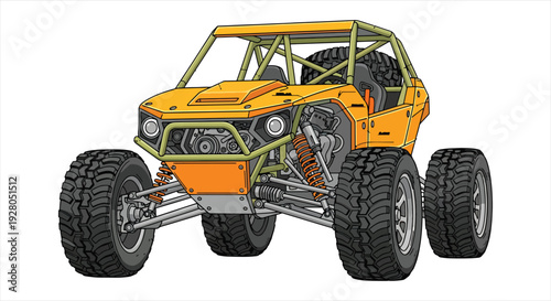 Off-Road Buggy Blueprint – Adventure Terrain Vehicle CAD Technical Drawing