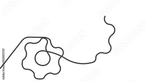 silhouette of a woman. One line drawing Vector 