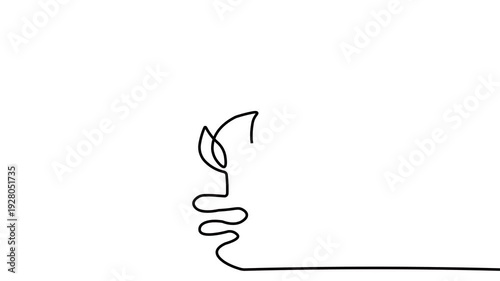 vector illustration of an abstract background. One line drawing Vector 