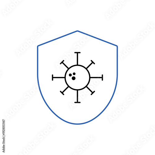 Disease prevention icon, isolated on white background.