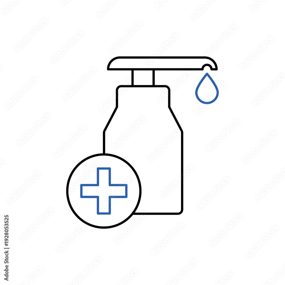 Fototapeta premium Hygiene icon, isolated on white background.