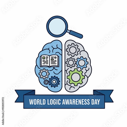Brain Logic Awareness Day Symbol.