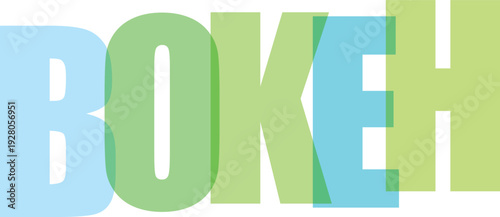 Bokeh Text Logo in Pastel Colors with Soft Focus for Branding