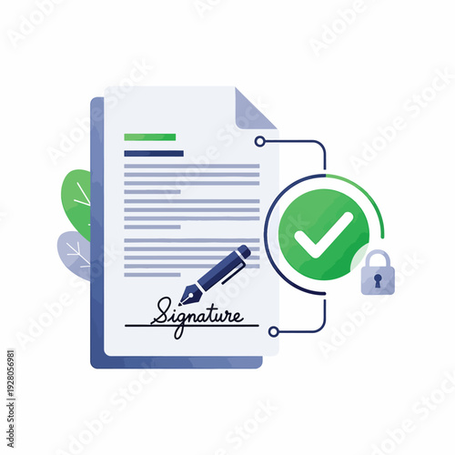 Digital Document with Signature and Security Features.