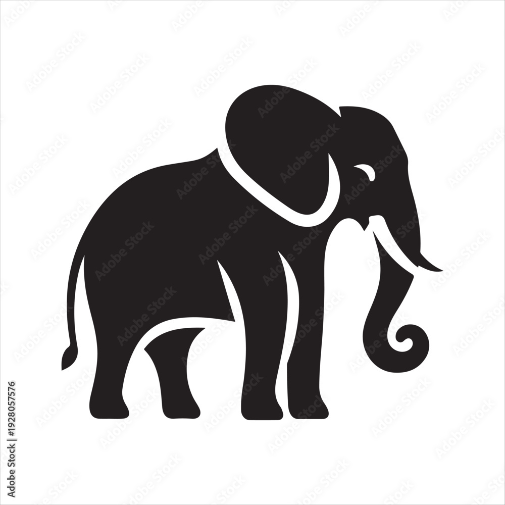 Obraz premium elephant vector silhouette line art logo idea concept collection. abstract icon illustration