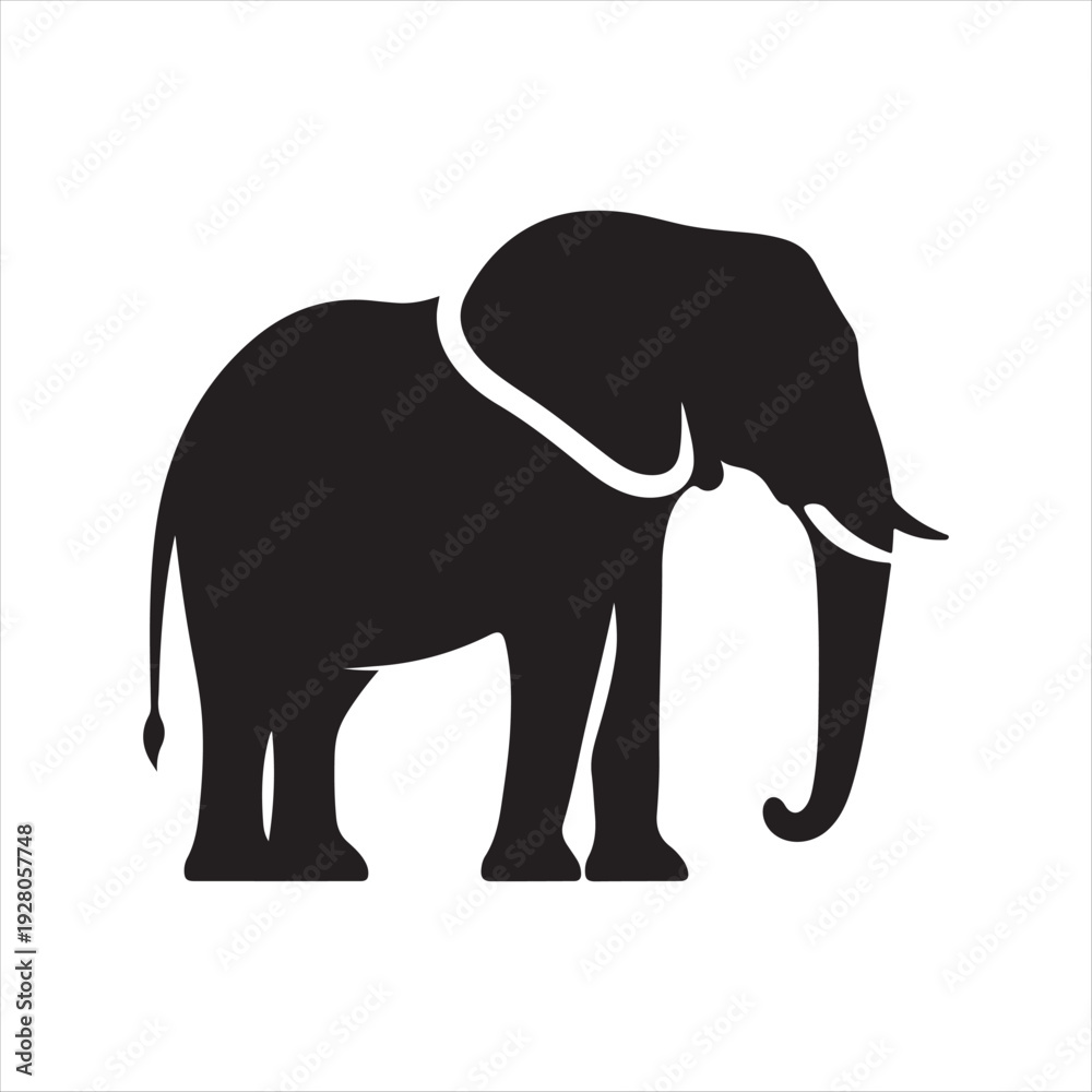 Fototapeta premium elephant vector silhouette line art logo idea concept collection. abstract icon illustration