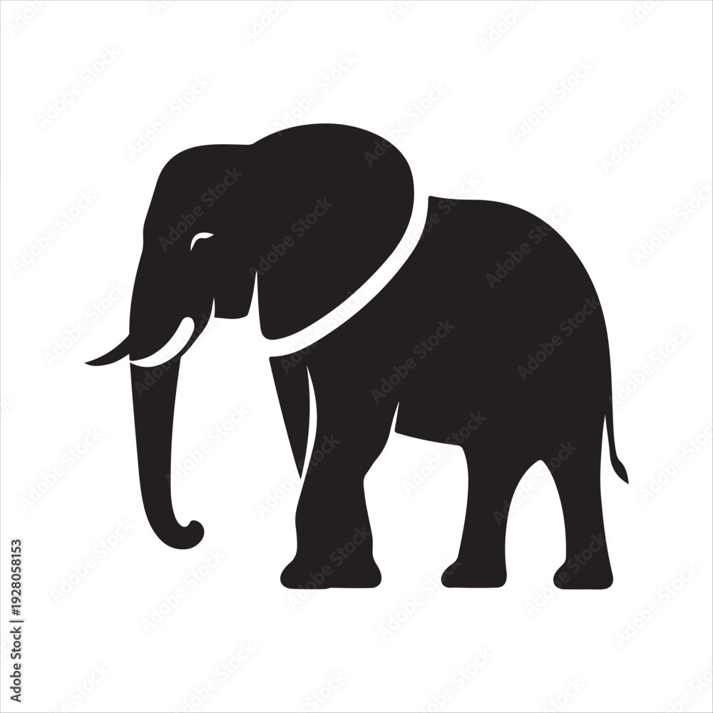 Fototapeta premium elephant vector silhouette line art logo idea concept collection. abstract icon illustration