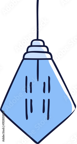 Hanging Pendant Light Hand Drawn