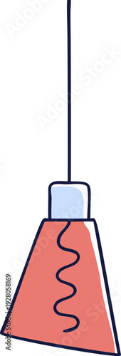 Hanging Lamp Doodle Hand Drawn