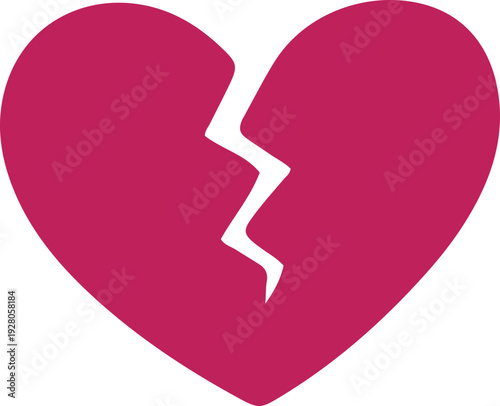 Broken Heart Simple Icon