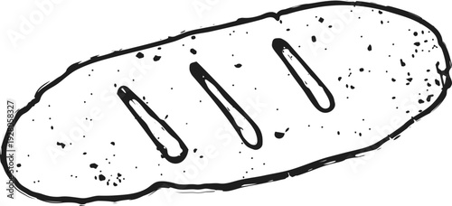 Bread Loaf Hand Drawn Doodle