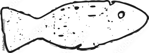 Doodle Fish Hand Drawn