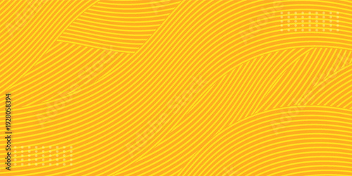 Pasta background yellow and orange line, spaghetti abstract geometric pattern. modern eps 10