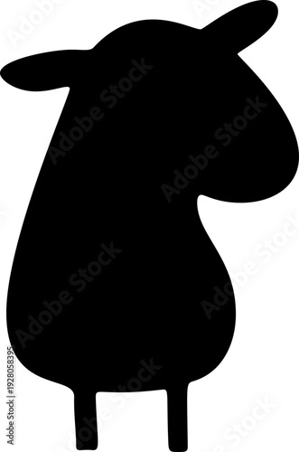 Simple Sheep Silhouette Icon