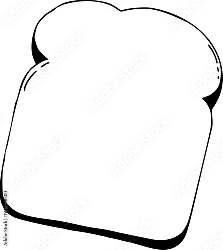 Bread Slice Hand Drawn Doodle