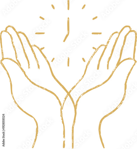 Hands Holding Clock Doodle