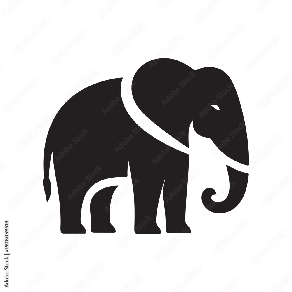 Obraz premium elephant vector silhouette line art logo idea concept collection. abstract icon illustration