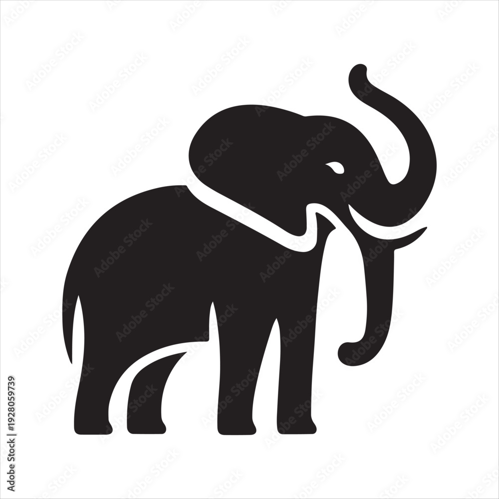 Obraz premium elephant vector silhouette line art logo idea concept collection. abstract icon illustration