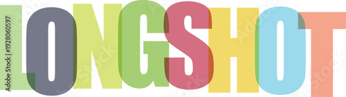 Colorful Longshot Text in Bold Typography with Bright Vibrant Colors and Modern Font Style for Branding