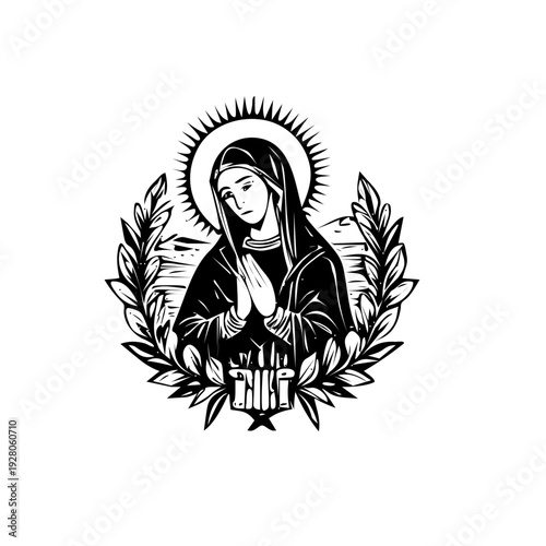 illustration of virgin mary